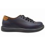 Pantofi barbati casual din piele naturala, albastru, maro - 408SBL